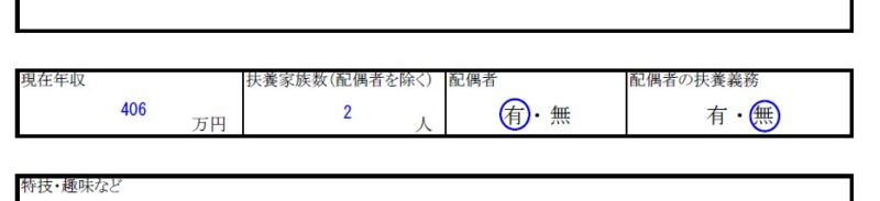 年収・扶養家族・配偶者の扶養義務の書き方。年収で嘘の内容はNG。